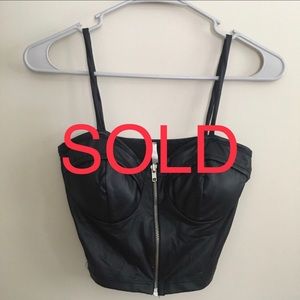 SOLD — Pleather Crop Top